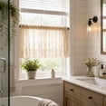 thumbnail image 4 of Lace Embroidered Valance Curtain, 90x74cm Farmhouse Light Filtering Small Window Treatment, Boho Lace Window Valance for Kitchen and Living Room, 4 of 9