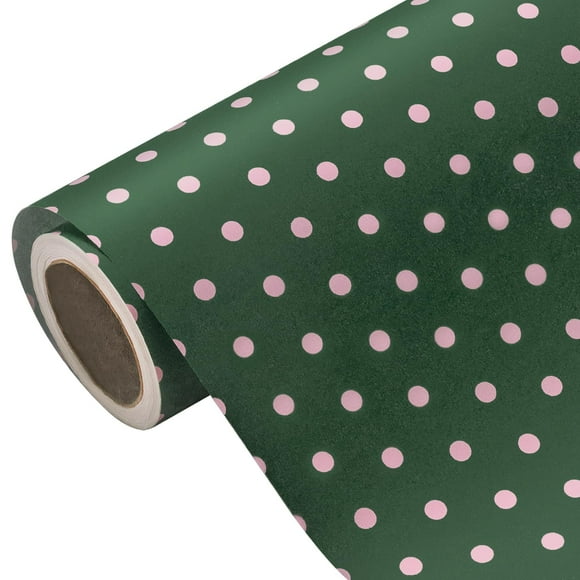Minirollo de papel de regalo WRAPAHOLIC, 43 x 10 m, color verde y rosa
