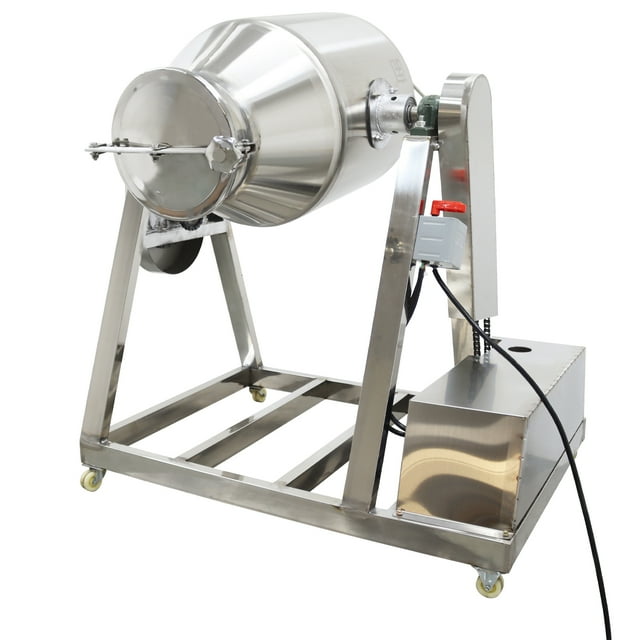 Dry Powder Particle Mixer Metal Metallurgy Drum Blender Mixing Machine 304 Stainless Steel 220V 100L