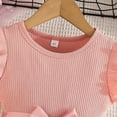thumbnail image 5 of Glisme Girls Dresses Ribbed Sleeveless Summer Dress With Print Flowy Dress For Toddler Light Pink Sundress Size 6-7 Years, 5 of 8