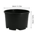 thumbnail image 2 of SKISUNO 2pcs Large Flower Pots Black Round with Drainage Holes for Balcony Use, 2 of 8