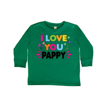 

Inktastic I Love You Pappy with Flowers Gift Toddler Toddler Girl Long Sleeve T-Shirt