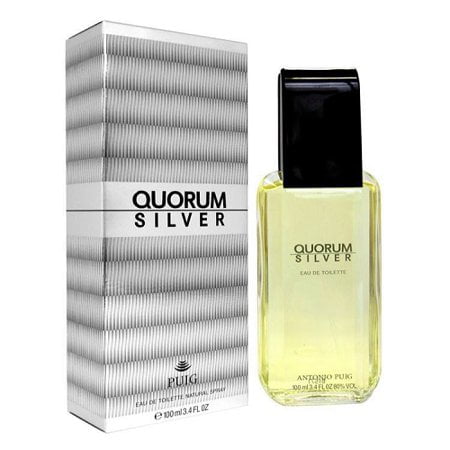 (3 Pack) Quorum Silver Eau De Toilette Spray By Puig 3.4 oz