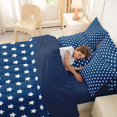 thumbnail image 5 of Manfei Boho Stars 7 Pieces Full Size Bedding Sets,Playful Design Full Size Bed in a Bag,Navy White,Navy Blue Reversible, 5 of 7