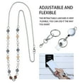 thumbnail image 3 of ZUARFY 3Pcs Retractable Badge Reel Lanyard with ID Holder Necklace Name Badge Holder Lanyard Stainless Steel Beaded Chain Kit, 3 of 14