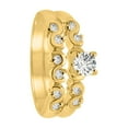 thumbnail image 2 of AoneJewelry 1/2 Carat Diamond Bridal Set Swirl Engagement Ring In 10K Solid White & Yellow Gold, 2 of 5