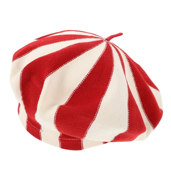 ADDHAT French Hats for Women Vintage French Knitted Beret Cap Red 1 Set for Daily Wear
