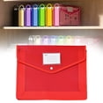 thumbnail image 1 of Plastic Expandable File Organizer Folder (No Divider), Transparent Document Holder StorageforReceipt/Paper/Bill/Letter, Easy To Label, Twill Transparent A4 Horizontal File Bag, 33 * 25cm, 1 of 9