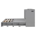 thumbnail image 3 of Queen Size Solid and Stable Murphy Bed with Drawer and a Set of Sockets & USB Ports, Pulley Structure Design (Gray), 3 of 16