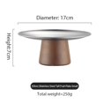 thumbnail image 3 of Stainless Steel Tall Tray,Durable Tall feet Living room Cake plate,Hand Hammered Stainless Steel Cake Plate,Dishwasher Safe, 3 of 4