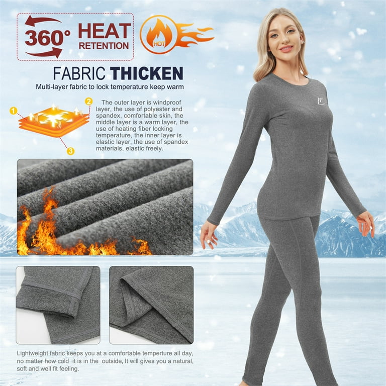 MEETWEE Women Tracksuit Thermal Underwear Ski Base Layers Thermal