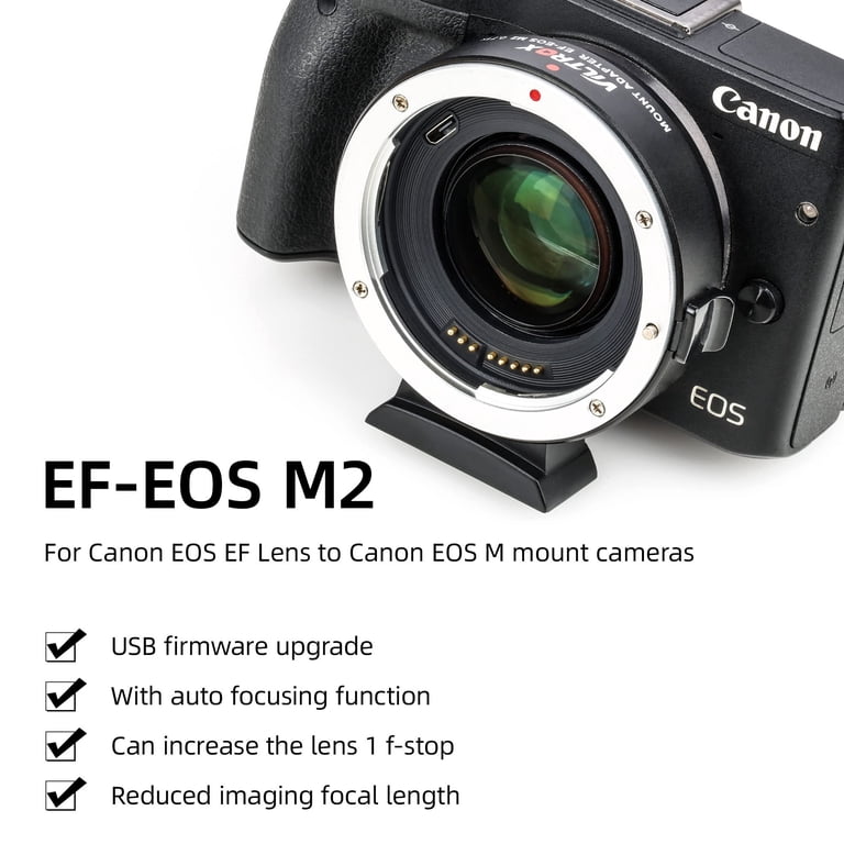 VILTROX EF-EOS M2 0.71x Speed Booster | Auto Focus Adapter For Canon EF Lens To EF-M Camera