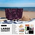 thumbnail image 5 of Wukai Snowflakes and Hearts Print Zipper Bag,large Beach Tote Bag,Waterproof Sandproof Bag,Grocery and Picnic Tote Travel Bag, 5 of 5