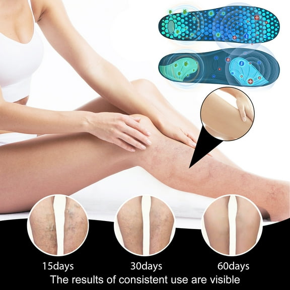 BAETEUY 2 Pairs Acupressure Insoles, Breathable Ice Silk Pain Relief Shoes Inserts, Anti-Slip Shock Absorbing, Men Women Orthopedic Cushioning Massage Foot Pads