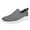 Dark Gray, variant on Leozcaa Mens Slip On Walking Shoes Mesh Breathable Running Tennis Sneakers Casual Comfort Loafer Flat