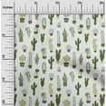 thumbnail image 2 of oneOone Rayon Forest Green Fabric Cactus Sewing Craft Projects Fabric Prints By Yard 56 Inch Wide, 2 of 5