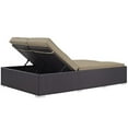 thumbnail image 2 of Hawthorne Collection Patio Double Chaise Lounge in Espresso and Mocha, 2 of 3