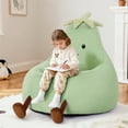 thumbnail image 7 of edx Bean Bag Chair for Kids, Soft Faux Rabbit Fur Fabric, Removable Washable Cover, Eggplant Lazy Chair for Bedroom Living Room, 31 Inch, Green, 7 of 7