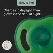 Tommee Tippee Ultra-light Day and Night Pacifiers, 0-6m, 4 Count, One-Piece Silicone Design