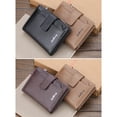 thumbnail image 4 of Qarigey Baellerry Hombre Monedero Moda Cartera de cuero Titular de la tarjeta Efectivo Compartimiento de múltiples capas Licencia de conducir Carteras Negro, 4 of 6