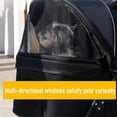 thumbnail image 2 of Pet Stroller for Small Dogs, Quick Fold Lightweight Dog Stroller with Mesh Window, Rain Cover, Storage Basket, Cup Holder & 4 Wheels, Black, Up to 44 lbs, Durable Oxford Fabric, 2 of 11