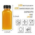 thumbnail image 2 of Botellas de jugo de plástico TOMNK 100 piezas 240 ml con tapas y etiqueta, 2 of 6