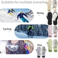 thumbnail image 1 of Winter Ski Mittens, Windproof Cold-resistant, Thick Insulation, Water-proof Design, Women's Snow Sports, Outdoor Protection, Snowboard Riding Gear,Premium,YISHFHP,Pink, 1 of 8