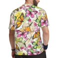 thumbnail image 2 of Wukai Butterflies2 Print Men's Short-Sleeved Mesh T-Shirt,Quick-Dry Short Sleeve Workout T-Shirt-5X-Large, 2 of 8