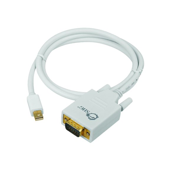 SIIG CB-DP0Y11-S1 - VGA cable - Mini DisplayPort (M) to HD-15 (VGA) (M) - 3 ft - white