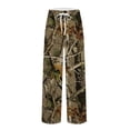 thumbnail image 6 of Havenx Mens Camo Pajama Pants Elastic Long Pants Camo Straight-Fit Bottoms with Pockets Comfort Sleep Lounge Novelty Loose Sleep Pants,Dark Green XL, 6 of 6