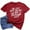 01#Red, variant on Babysbule Womens Summer Casual Tops Women's Fashion Printed Plus Size O-Neck Jeans T-Shirts Short Sleeve Graphic Tee Tops