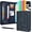 Dark Blue, variant on NATISERAUM Portfolio Binder, Includes 5 Folder Index Dividers and 3 Notepads, 3-Ring Folder Organizer, Vegan Leather, Business Office Conference Clipboards