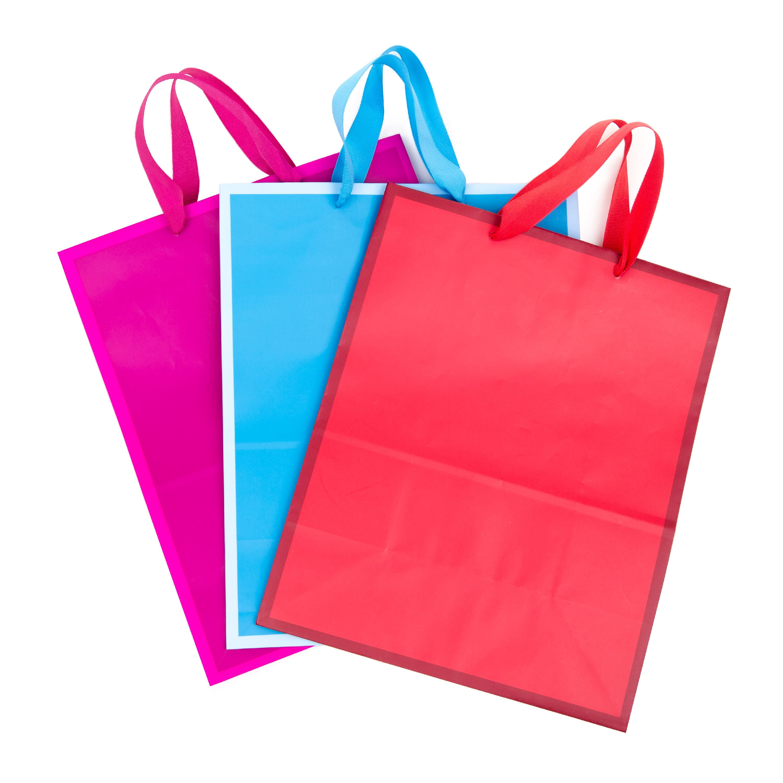 12-PC Birthday Jumbo Gift Bags with Glitter or Foil Accents