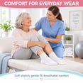 thumbnail image 4 of Diabetic Ankle Socks for Men Women Non Binding Loose Fit Breathable Socks for Neuropathy Edema Foot Health Daily Wear 5 Pairs, 4 of 7