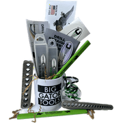 Drill Gift Set- 2 tools, 2 carpenter pencils, mug, can cooler, stickers + more-10 piece assortment - Fun gift for men or women - birthday anniversary holiday Christmas get well Big Gator drill + tap