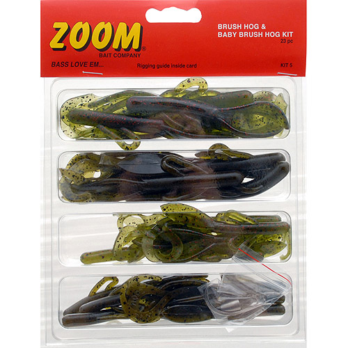 Zoom 5pc Brush Hog/Baby Brush Hog Lure Kit