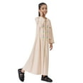thumbnail image 6 of Rggeeun Toddler Exquisite Embroidered Hooded Dress Robe For Girls Elegant Lace Trim Long Sleeve Party Gown With Floral Applique Fashionable Casual O-Neck Sundress, 6 of 9