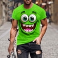 thumbnail image 2 of ZRGHAOYLQ Workout Shirts for Men Gym Short Sleeve Crewneck Basic Tee Funny Graphic Print Athletic Shirt Breathable Running Clothes, 2 of 6