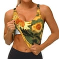 thumbnail image 3 of Fuzoiu Golden Sunflower In Field Print Women's Sports Vest,U-Back Sports Tank,Gym Vests,Athletic Sleeveless Shirts,Exercise Undershirts,Yoga, Gym, and Dance Wear-XX-Large, 3 of 8