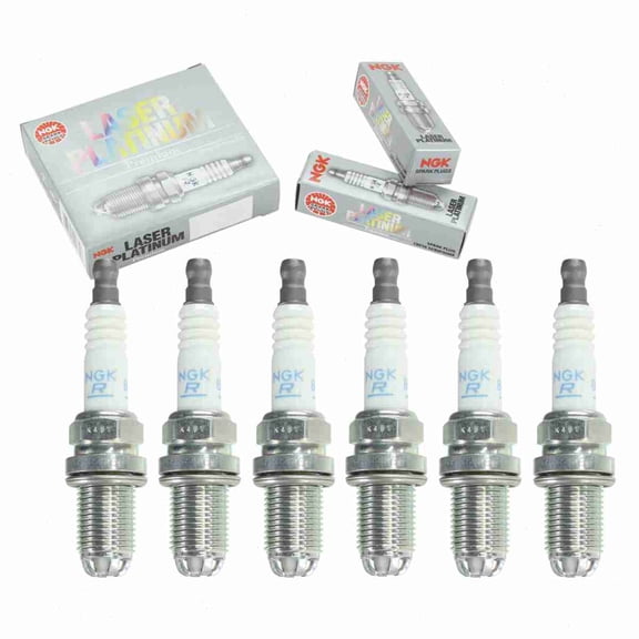 6 pc NGK Laser Platinum Spark Plugs compatible with BMW 323i 2.5L L6 1998-2000