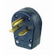 thumbnail image 1 of Enchufe Leviton 931 30/50 amperios, 250 voltios, ángulo, conexión a tierra, negro, 1 of 1