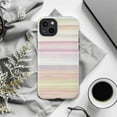 thumbnail image 6 of Pastel Watercolor Stripe Phone Case, Soft Rainbow Gradient iPhone Cover, Minimalist Artistic Protective Case for iPhone 16 15 14 13 12 11 Pro Plus Max Mini, 6 of 6