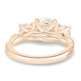 thumbnail image 6 of ESTE ORIGIN 2.1ctw Round Lab-Grown Diamond Trilogy Engagement Ring with Twisted Band in 14K Rose Gold for Women that is US 10., 6 of 7