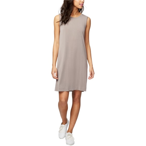 Rachel Roy Womens Tencel Draped Back Fit & Flare Dress, Grey, X-Small