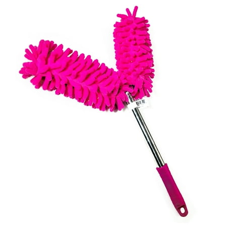 - Universal Home Dual Head Flex Neck Telescopic Duster 46.5 Inch Pink