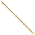 thumbnail image 2 of 14k Two-Tone Polished Bracelet (Weight: 5.1 Grams, Length: 7.5 Inches), 2 of 5