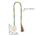 thumbnail image 3 of Easter Wood Beads String Colorful 2mm Large Wood Beads Colorful Wood Beads Tassel Rope With Easter Wood Chips String Beads Glass Crystal Beads Chain Garland, 3 of 4