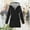 Black, variant on EGNMCR Womens Plaid Shacket Jacket, Long Sleeve Button Down Fleece Hooded Jackets, Warm Coat Women Solid Color Rain Jacket Outdoor Hooded Windproof Loose With Pocket Coat Womens jacket