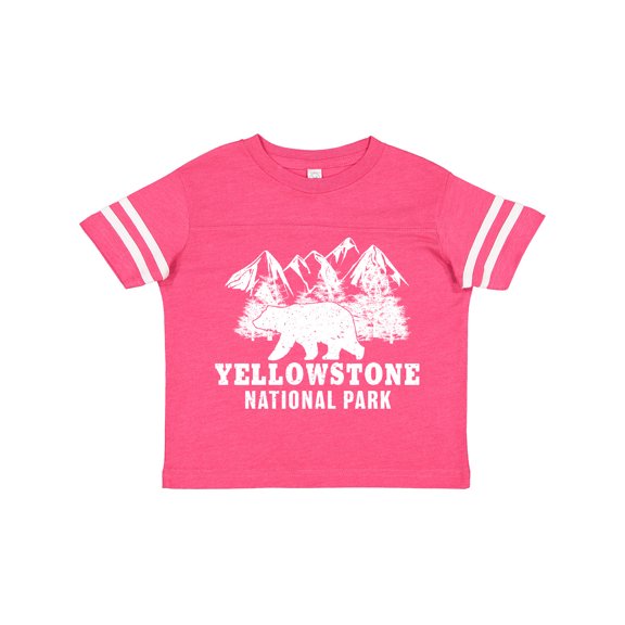 Inktastic Yellowstone National Park with Bear Mountains and Trees Boys or Girls Toddler T-Shirt