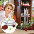 thumbnail image 6 of Wovilon Wind Chimes Outdoor Deep Tone, Wind Chime Outdoor Sympathy Wind-Chime with 6 Tuned Tubes, Elegant Chime for Garden Patio Black Windchimes, 6 of 7
